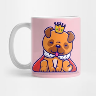 Cute King Pug Dog Sleeping Cartoon Mug